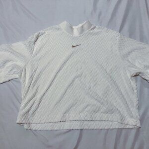 Nike textured relaxed fit pullover oversized cropped top.